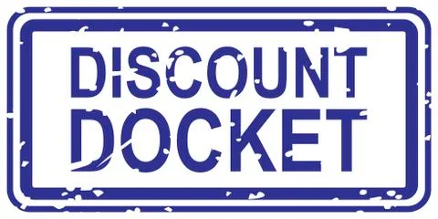 Discount docket rubber stamp Stock Illustration