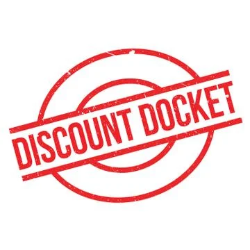Discount Docket rubber stamp Stock Illustration