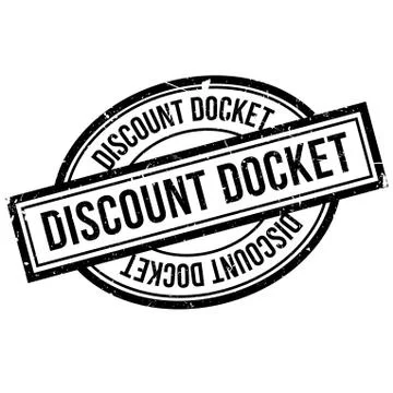 Discount Docket rubber stamp Stock Illustration
