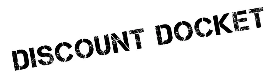 Discount Docket rubber stamp Stock Illustration