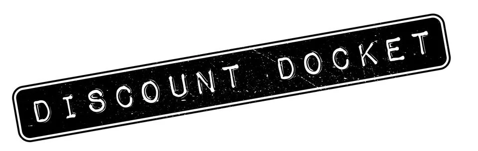 Discount Docket rubber stamp Stock Illustration