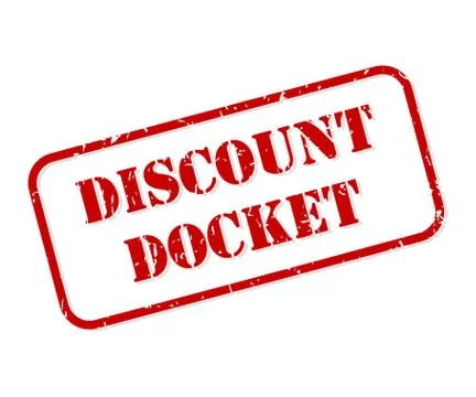 Discount Docket Rubber Stamp Vector Stock Illustration