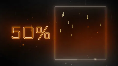 Discount down 50 percent Super discount with neon light backgrounds 4K video Stock-Footage 170919837