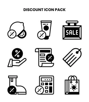 Discount DuoTone Bundle Icons Pack 스톡 일러스트