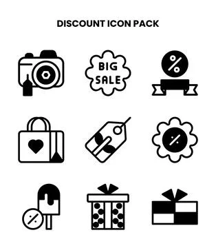 Discount DuoTone Icons Pack Illustrazione stock