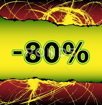 Discount eighty percent off Stock Illustration