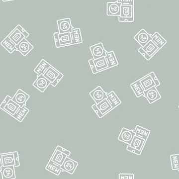 Discount ephemeral line seamless pattern Stock Illustration