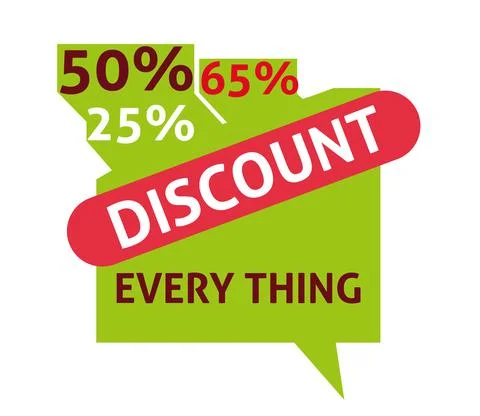 Discount everything label, flat vector illustration Stock Illustration