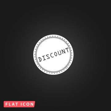 Discount flat icon Stock Illustration