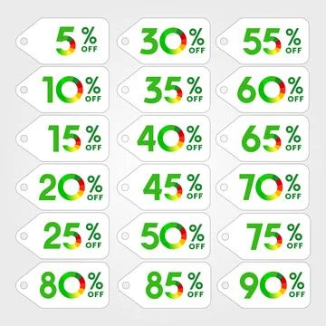 Discount green Stock Illustration