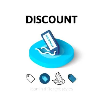 Discount icon in different style Stock Illustration