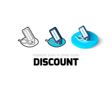 Discount icon in different style Stock Illustration
