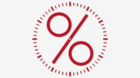 Discount icon on the face dial Stock Footage 144268547