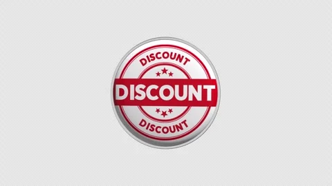 Discount Icon Loop With Alpha Channel 4K Stock Footage 304885457