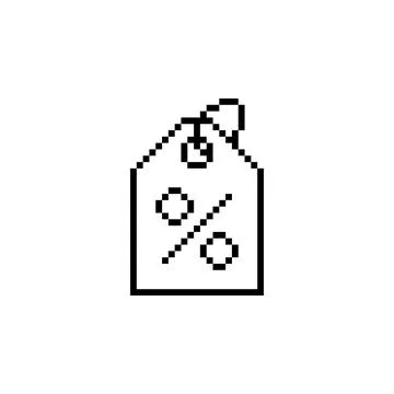 Discount Icon Pixel Stock Illustration