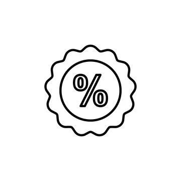Discount icon vector. Discount tag icon. Stock Illustration