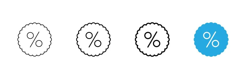 Discount icon vector. Discount tag sign and symbol Stock Illustration
