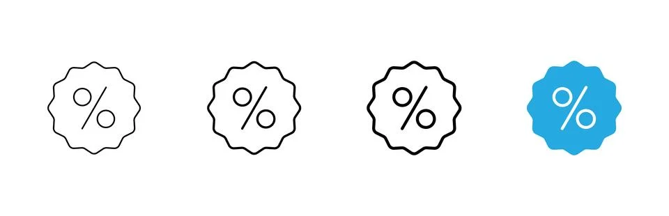 Discount icon vector. Discount tag sign and symbol Stock Illustration