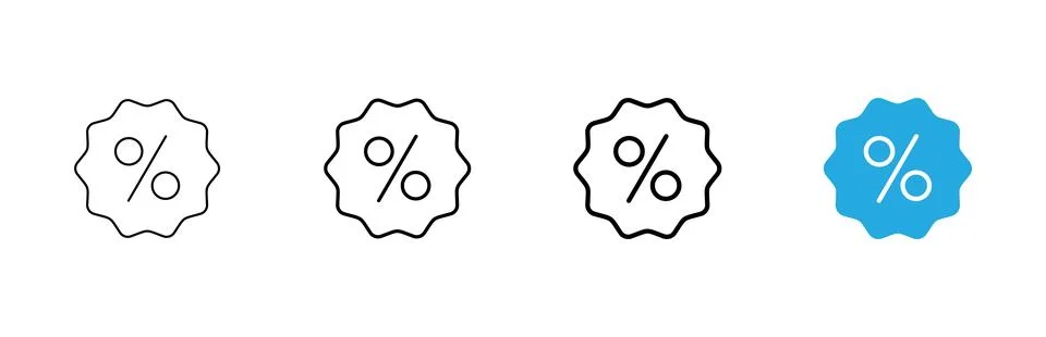 Discount icon vector. Discount tag sign and symbol Stock Illustration
