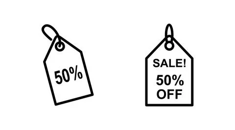 Discount icon vector. shopping tags. percentage icon Stock Illustration