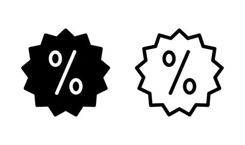 Discount icon vector. shopping tags. percentage icon Stock Illustration