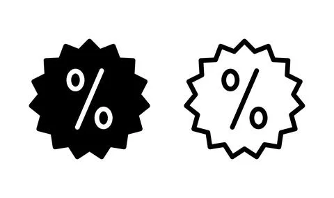 Discount icon vector. shopping tags. percentage icon Stock Illustration