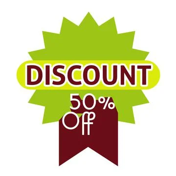 Discount label, flat vector illustration Illustrazione stock
