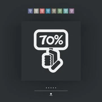 Discount label icon 스톡 일러스트