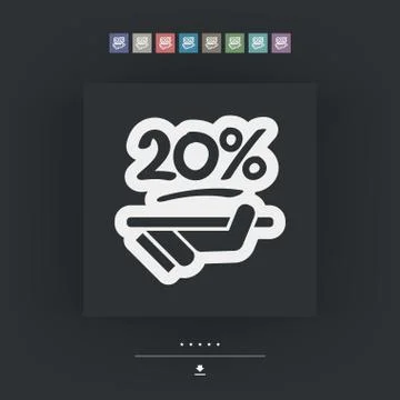 Discount label icon Stock Illustration