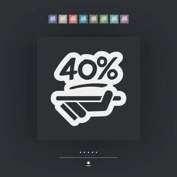 Discount label icon 스톡 일러스트