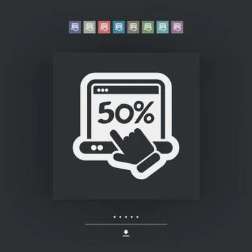 Discount label icon Ilustración de archivo