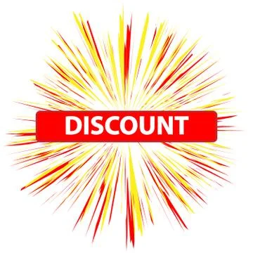 Discount label isolated on white background Stock Illustration