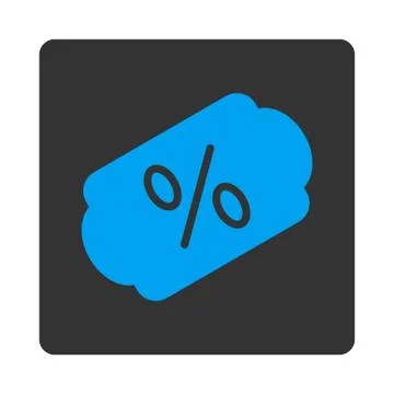 Discount Label Rounded Square Button Stock Illustration