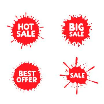 Discount label set Stock Illustration