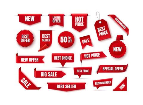 Discount Labels and Vector Tags. Stock Illustration