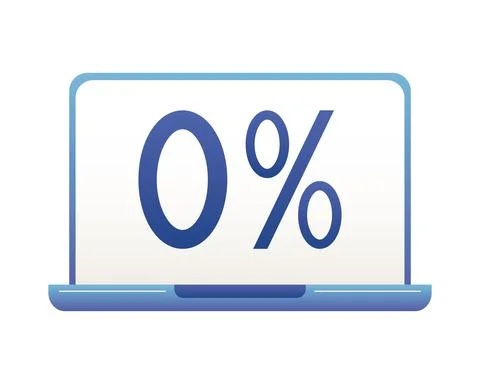 Discount in laptop Stock Illustration