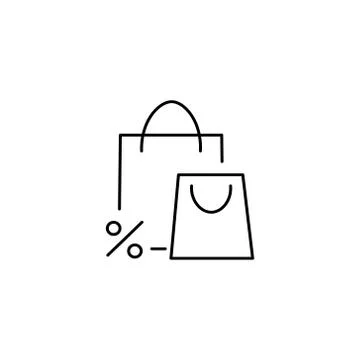 Discount line icon on the background. Stock Illustration