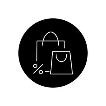 Discount line icon on the background. Stock Illustration