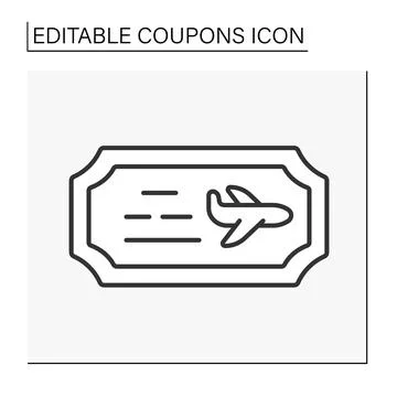 Discount line icon Stock Illustration