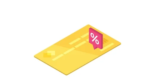 Discount, Loyalty card program and customer service.  Isometric animation. 動画素材 119203609