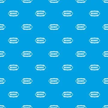 Discount oval label pattern seamless blue Stock Illustration
