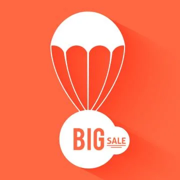 Discount parachute Stock Illustration
