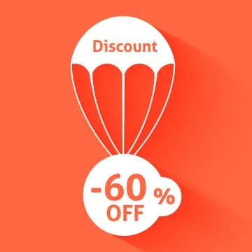 Discount parachute Иллюстрация