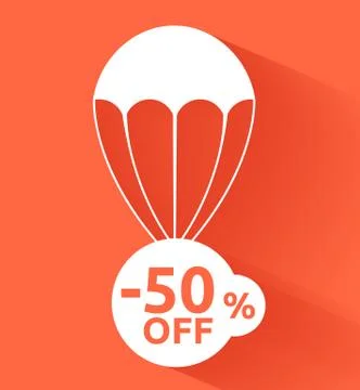 Discount parachute Stock Illustration