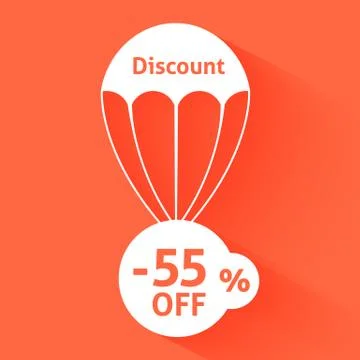 Discount parachute Stock Illustration