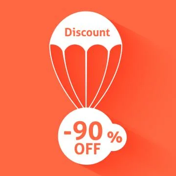 Discount parachute Illustrazione stock
