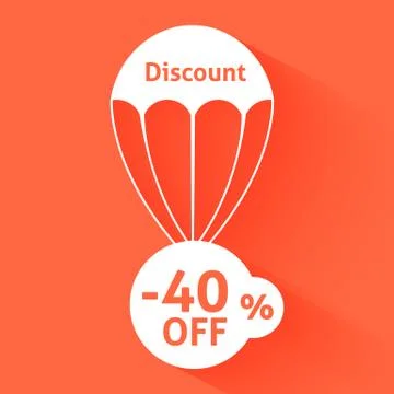 Discount parachute 스톡 일러스트