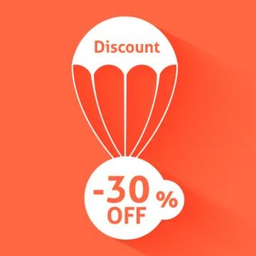 Discount parachute 스톡 일러스트