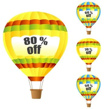 Discount parachute 스톡 일러스트