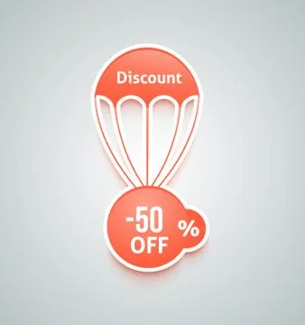 Discount parachute set 스톡 일러스트